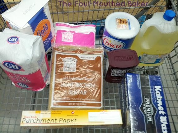 What t' shit-barnacles, matey! That be a muckton o' bakin' supplies. Seven pounds o' sugar and Cris'o!